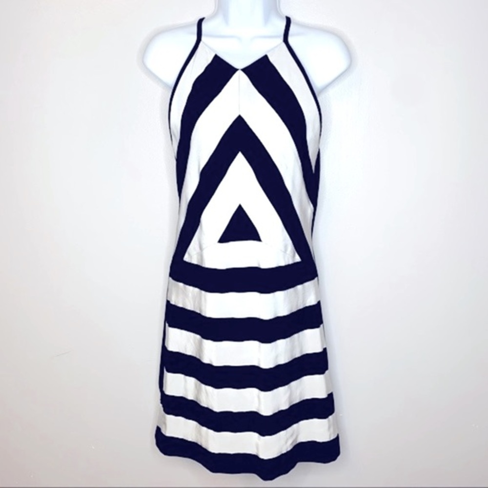 Kenzo Black and White Geometric Striped Dress Size‎ 36 or US 4